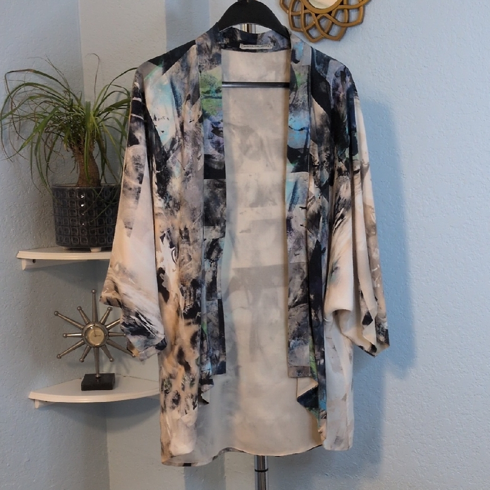 search for sanity Kimono-style Open Jacket